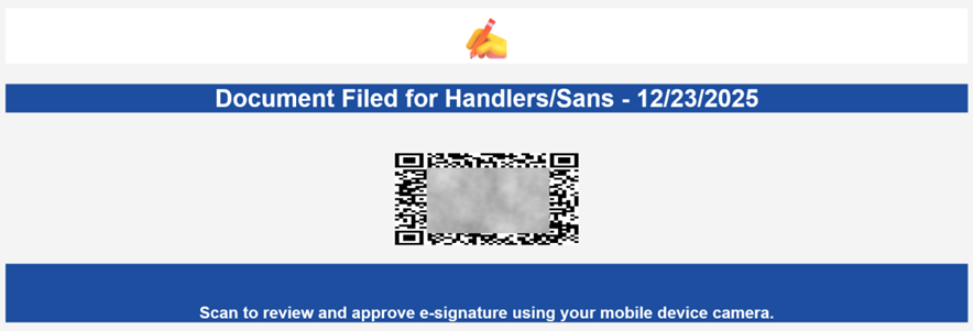 Фишинговое письмо с QR-кодом для якобы подтверждения и подписи документа, оформленное под официальное уведомление SANS.